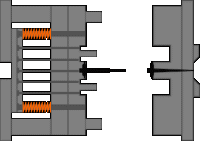 20种模具设计动画演示,自动切水口螺纹开模,经典必知模具结构的图13
